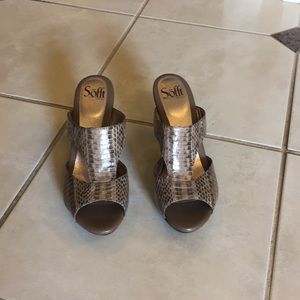 Snakeskin Sofft shoes.  Size 7.5. Never been worn!